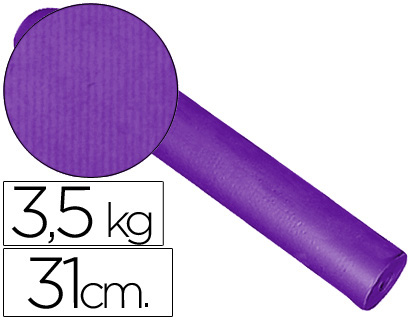 [2036393] IMPRESMA - PAPEL FANTASIA KRAFT LISO KFC-BOBINA 31 CM -3,5 KG -COLOR LILA (Ref.VERJURADO-LILA)