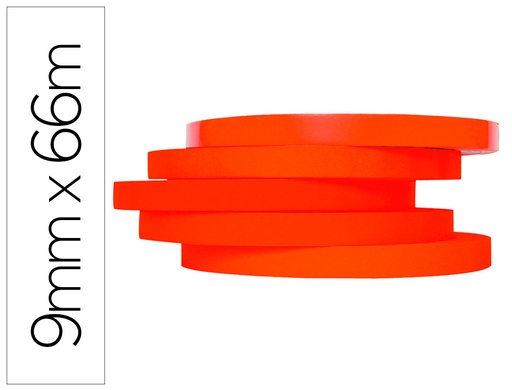 [2046510] Q-CONNECT - CINTA ADHESIVA 66M X 9MM ROJA PARA CERRAR BOLSAS (Ref.KF10853)