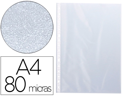 [2063402] Q-CONNECT - FUNDA MULTITALADRO DIN A4 80 MC PIEL DE NARANJA CAJA DE 100 UNIDADES (Ref.KF00422)