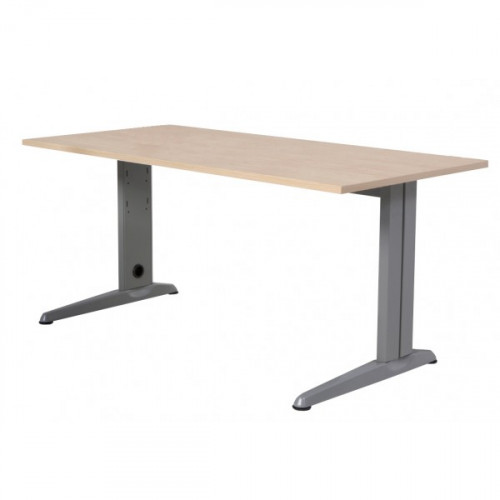 [1480833] ROCADA - Mesa rectangular Serie Metal Estructura en forma de L 200x80cm Haya (Ref.2004AC01)