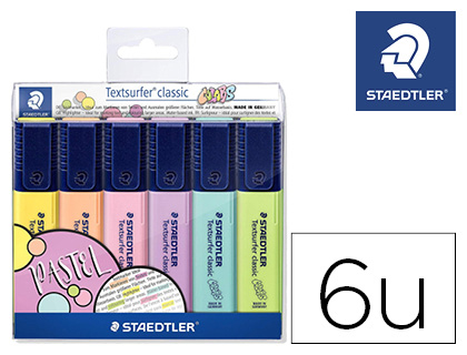[9154739] STAEDTLER - Rotulador textsurfer classic 364 pastel & vintage bolsa de 6 unidades colores surtidos (Ref. 364 CWP6)