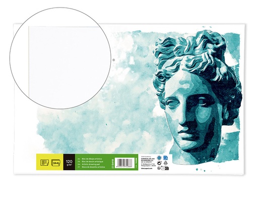 [2074288] LIDERPAPEL - BLOC DIBUJO ARTISTICO ENCOLADO 210X297 MM 30 HOJAS 120G/M2 SIN RECUADRO (Ref.DA10)