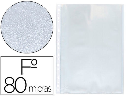 [2063405] Q-CONNECT - FUNDA MULTITALADRO FOLIO 80 MC PIEL DE NARANJA CAJA DE 100 UNIDADES (Ref.KF02448)