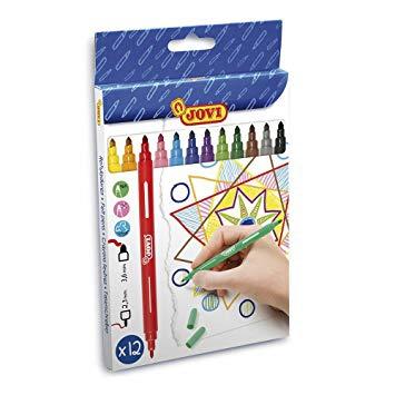 [9931009] JOVI - ROTULADOR DOBLE PUNTA ESTUCHE de 12 SURTIDO (Ref.1512)