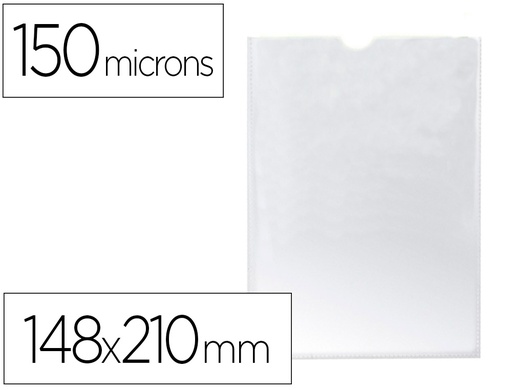 [2057732] Q-CONNECT - FUNDA PORTADOCUMENTO DIN A5 150 MICRAS PVC TRANSPARENTE CON UÑERO 148X210 MM (Ref.KF15577)