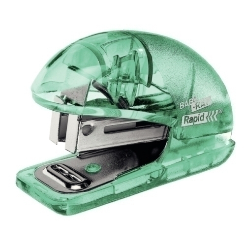 [2153840] RAPID - GRAPADORA MINI BABY RAY COLOUR ICE F4 CAPACIDAD 10 HOJAS USA GRAPAS 24/6 Y 26/6 COLOR AZUL EN BLISTER (Ref.5001326)
