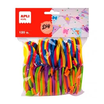 [1218120] APLI - Goma eva Bolsa 120 ud Formas Numeros (Ref.13075)