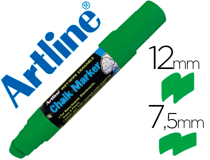 [2052816] ARTLINE - ROTULADOR PIZARRA VERDE NEGRA EPW-12 MM COLOR VERDE (Ref.EPW-12 VE-GR)