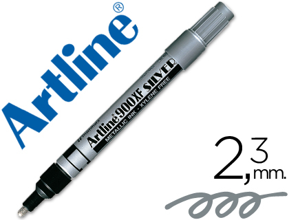 [2014209] ARTLINE - ROTULADOR MARCADOR PERMANENTE TINTA METALICA ATA -PUNTA REDONDA 2.3 MM (Ref.EK-900 PL)