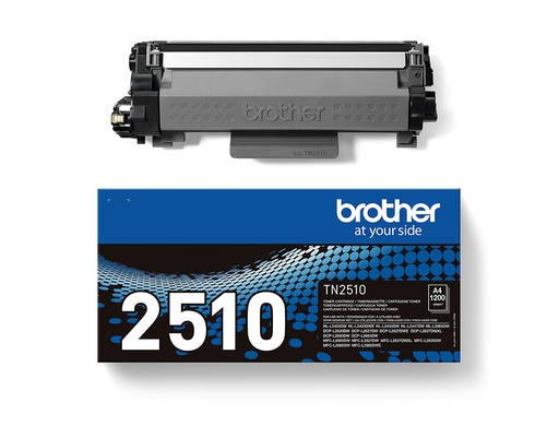BROTHER - TONER NEGRO - 1200pg PARA HLL2400DW, HLL2445DW, DCPL2620DW, DCPL2627DWXL, DCPL2660DW, MFCL2800DW, MFCL2827DWXL, MFCL2860DW (Ref.TN2510)