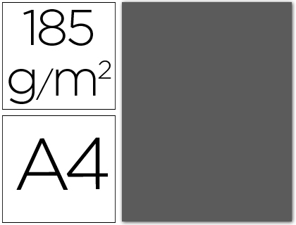 [9054757] CANSON - Cartulina IRIS 50 Hojas A4 Gris plomo 185gr (Ref.200040178)