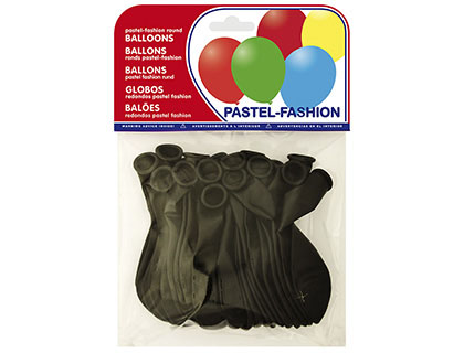 [2063224] GLOBOS PASTEL NEGRO BOLSA DE 20 UNIDADES (Ref.20021)