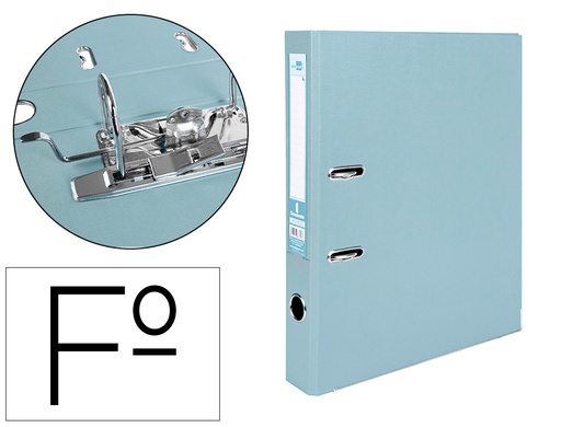 [2079707] LIDERPAPEL - ARCHIVADOR DE PALANCA FOLIO DOCUMENTA FORRADO PVC CON RADO LOMO 52 MM GRIS COMPRESOR METALICO (Ref.AY32)