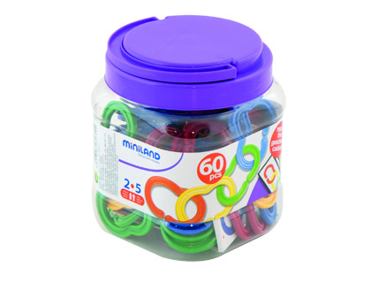 [9068490] MINILAND - Juego cadena plastico seriacion y clasificacion 60 unidades (Ref. 31711)