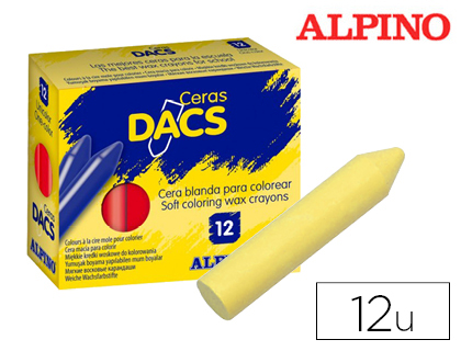 [9153580] DACS - Lapices cera unicolor amarillo claro caja de 12 unidades (Ref. DA060003)