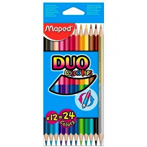 [2048844] MAPED - LAPICES DE COLORES COLOR PEPS DUO BICOLOR CAJA 12 (Ref.829600)