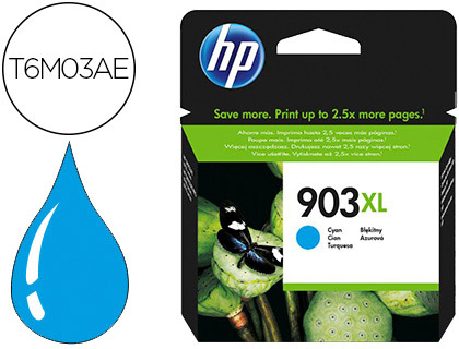 [9900075] HP ( HEWLETT PACKARD ) - INK-JET N.903XL OFFICEJET 6960 / 6970 CIAN 825 PAGINAS (Ref.T6M03AE)