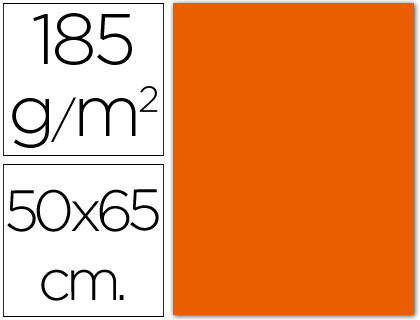 [2049378] GUARRO - CARTULINA MANDARINA 50X65 CM 185 GRS (Ref.200040223(0040223))