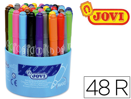 [2038919] JOVI - ROTULADOR MAXI 13 MM BOTE DE 48 UNIDADES 12 COLORES4 UNIDADES DE CADA COLOR. (Ref.1748)