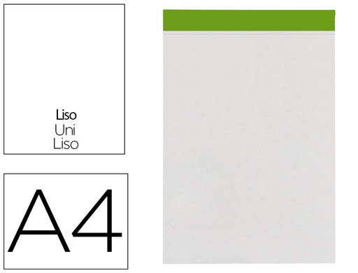 [2070019] LIDERPAPEL - BLOC NOTAS LISO A4 80 HOJAS 60 G/M2 PERFORADO SIN TAPA (Ref.BN22)