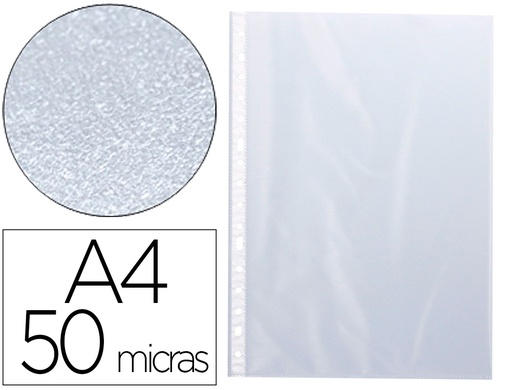 [2063400] Q-CONNECT - FUNDA MULTITALADRO DIN A4 50 MC PIEL DE NARANJA BOLSA DE 100 UNIDADES (Ref.KF01955)