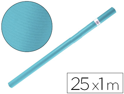 [2059137] LIDERPAPEL - PAPEL KRAFT AZUL TURQUESA ROLLO 25X1 MT (Ref.PK26)