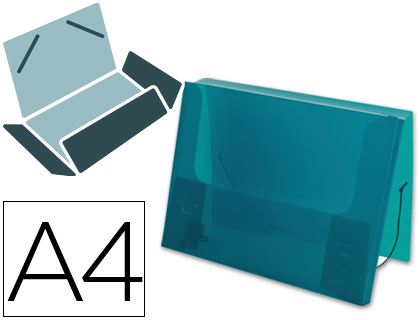 [2020964] BEAUTONE - CARPETA PORTADOCUMENTOS GOMAS 36933 POLIPROPILENO DIN A4 VERDE TRANSPARENTE -LOMO 25 MM (Ref.SS25)