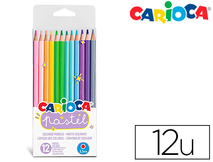 [9156205] CARIOCA - Lapices pastel blister de 12 colores surtidos (Ref. 43034)