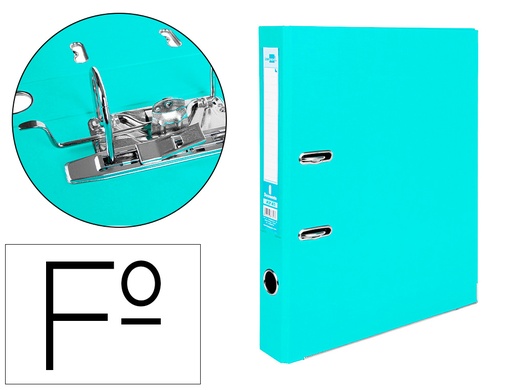 [2079716] LIDERPAPEL - ARCHIVADOR DE PALANCA FOLIO DOCUMENTA FORRADO PVC CON RADO LOMO 52 MM VERDE CLARO COMPRESOR (Ref.AY41)