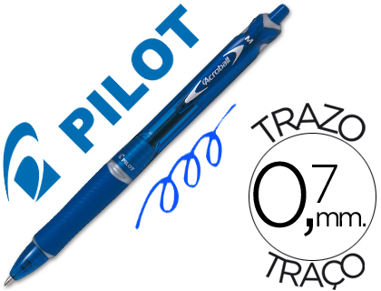 [2048675] PILOT - BOLIGRAFO ACROBALL AZUL TINTA ACEITE PUNTA DE BOLA DE 1,0MM RETRACTIL (Ref.BAB-15M-L-BG / NABA)