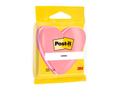 [2032399] POST-IT - BLISTER PAPELERIA 3M 2007H CUBO DE NOTAS TROQUELADO CORAZON 3 COLORES NEON (Ref.FT510076563)