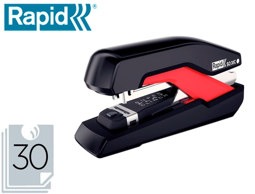 [2159864] RAPID - Grapadora so30c plastico negro/rojo capacidad 30 hojas usa grapas omnipress 30 (Ref. 5000550)