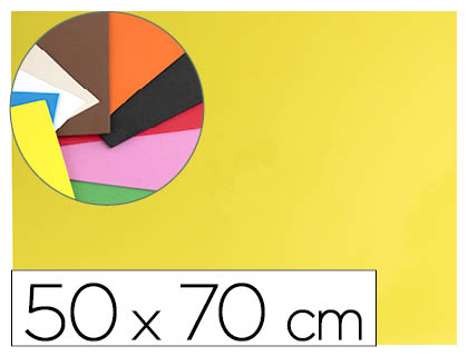 [2043357] LIDERPAPEL - GOMA EVA 50X70CM 60G/M2 ESPESOR 1.5MM AMARILLO (Ref.GE01)