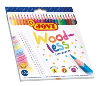 [9937871] JOVI - LAPICES de COLORES WOODLESS TRIANGULAR estuche de 24 (Ref.734/24)