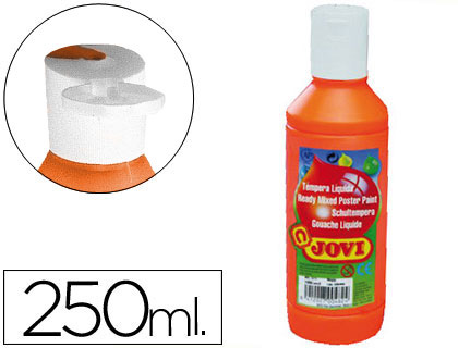 [2051921] JOVI - TEMPERA LIQUIDA ESCOLAR 250 ML NARANJA (Ref.50206)