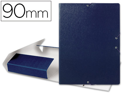 [2037355] LIDERPAPEL - CARPETA PROYECTOS FOLIO LOMO 90MM Cartón GOFRADO AZUL (Ref.PJ92)