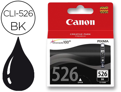 [9053707] CANON - Cartuchos ORIGINALES Inyección De Tinta CLI-526BK NEGRO (Ref.4540B001)