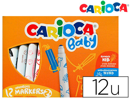 [2151839] CARIOCA - Rotulador baby 2 años caja 12 colores surtidos (Ref. 42814)