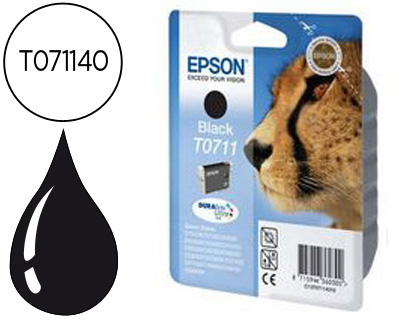 [9037570] EPSON - Cartuchos ORIGINALES Inyección De Tinta INY NEG 7,4ML T071 (Ref.C13T07114012)