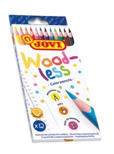 [9937870] JOVI - LAPICES de COLORES WOODLESS TRIANGULAR estuche de 12 (Ref.734/12)