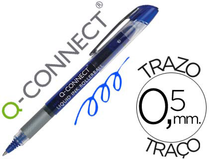 [2072036] Q-CONNECT - ROTULADOR ROLLER BALL AZUL 0,5 MM (Ref.KF50140)