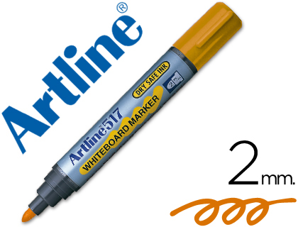 [2025669] ARTLINE - ROTULADOR PIZARRA RANJA -PUNTA REDONDA 2 MM -TINTA DE BAJO OLOR (Ref.EK-517 NA)