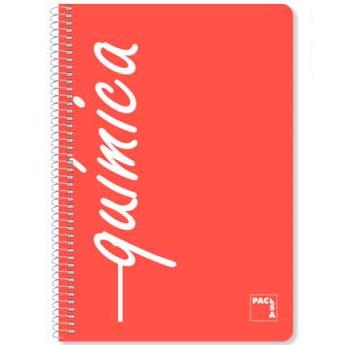 [9933293] PACSA - BLOCK ASIGNATURAS tapa PP Fº 80h CUADRIC.4x4 90g QUIMICA (Ref.16529)