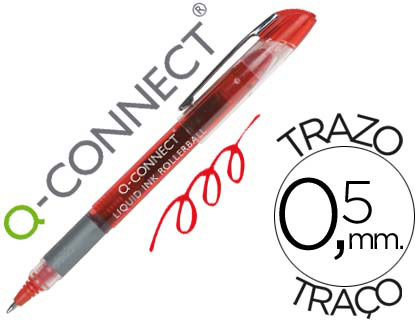 [2072037] Q-CONNECT - ROTULADOR ROLLER BALL ROJO 0,5 MM (Ref.KF50141)
