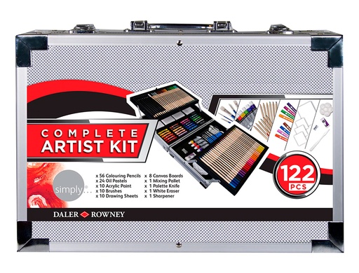 [9938971] DALER ROWNEY - LAPICES MALETIN ARTE COMPLETO SET de 122 PIEZAS (Ref.D196500704)