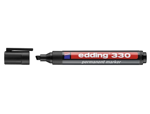 [1384503] EDDING - Marcador PERMANENTE DE PUNTA BISELADA DE 1-5MM. COLOR NEGRO. (Ref.330-01)