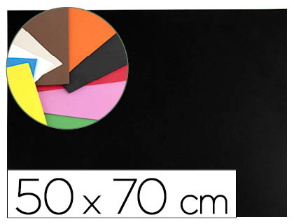 [2043365] LIDERPAPEL - GOMA EVA 50X70CM 60G/M2 ESPESOR 1.5MM NEGRO (Ref.GE57)