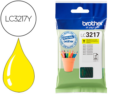 [2154831] BROTHER - Cartuchos ORIGINALES Inyección De Tinta amarillo 550 páginas MFC-J6530DW/J6930DW LC-3217Y (Ref.LC3217Y)