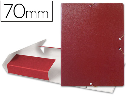 [2037351] LIDERPAPEL - CARPETA PROYECTOS FOLIO LOMO 70MM Cartón GOFRADO ROJA (Ref.PJ75)