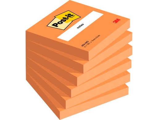 [9027302] POST-IT - Notas adhesivas 100h Naranja neon 76x76mm (Ref.FT510061946)